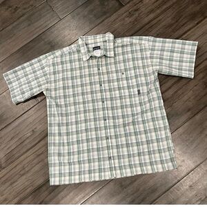 Patagonia Plaid Seer Sucker Button-Down Organic Cotton Shirt - Size XXL